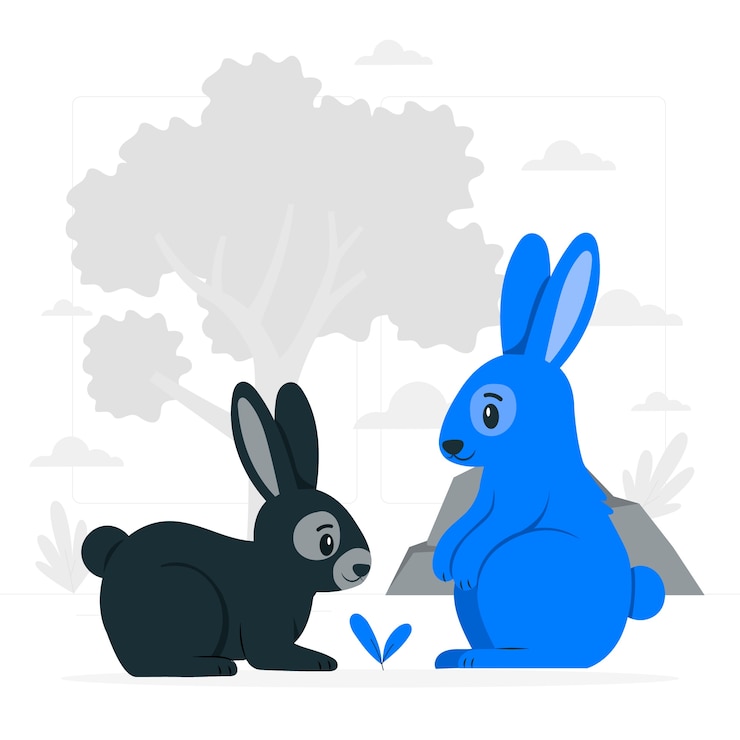 Free Vector rabbit  concept illustration