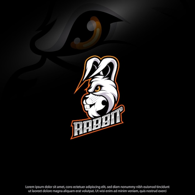 Rabbit mascot logo design good use for symbol iconic gaming gamers esport youtube and more