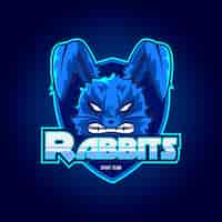 Free vector rabbits mascot logo