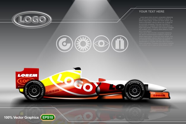 Download Premium Vector Race Car Ads Template Mock Up PSD Mockup Templates
