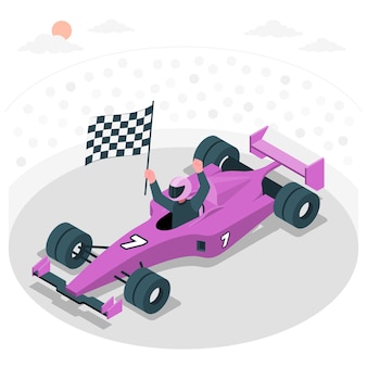 Race car concept illustration Free Vector