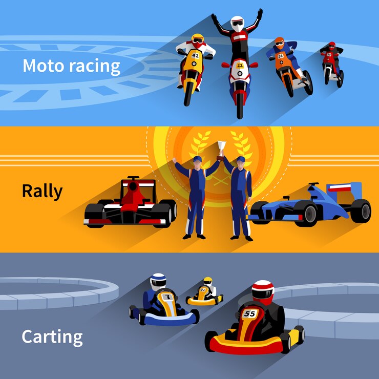 Free Vector racer banners set