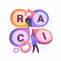 Бесплатное векторное изображение Иллюстрация абстрактной концепции матрицы raci