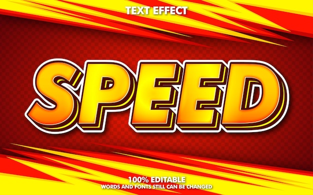 Free vector racing concept editable text effect