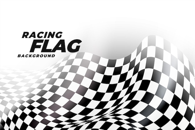 黒と白のチェッカーのレース旗の背景