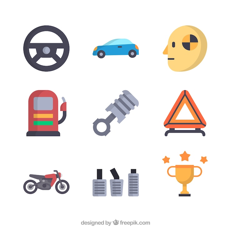 Free Vector racing icon set