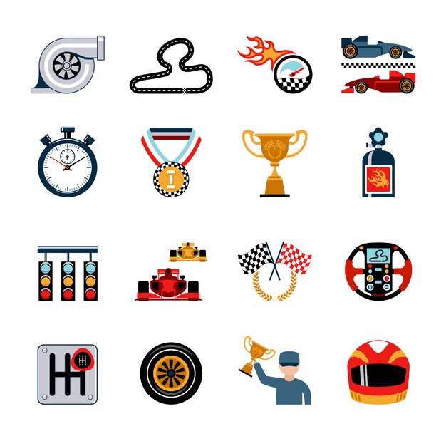 Racing Icons Set