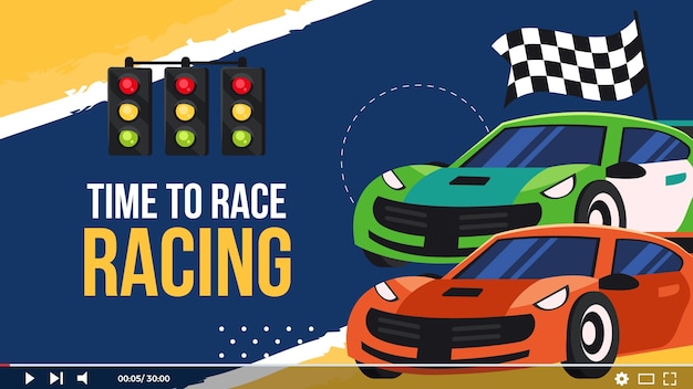 Racing Template Design – Free Vector Download