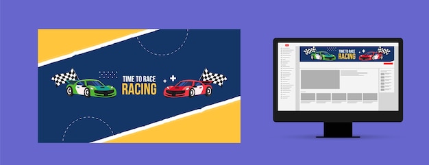 Free vector racing  template design