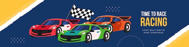 Бесплатное векторное изображение Дизайн гоночного шаблона