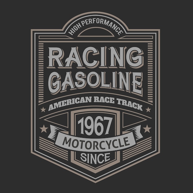 Free vector racing vintage label