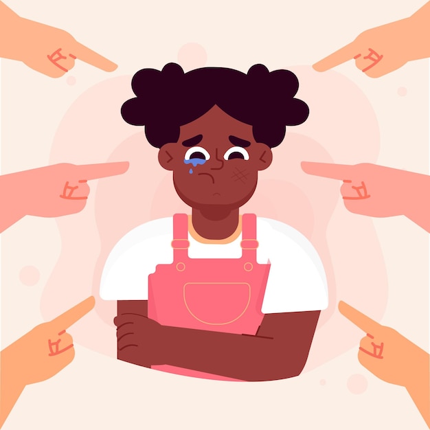 Free vector racism concept illustrated