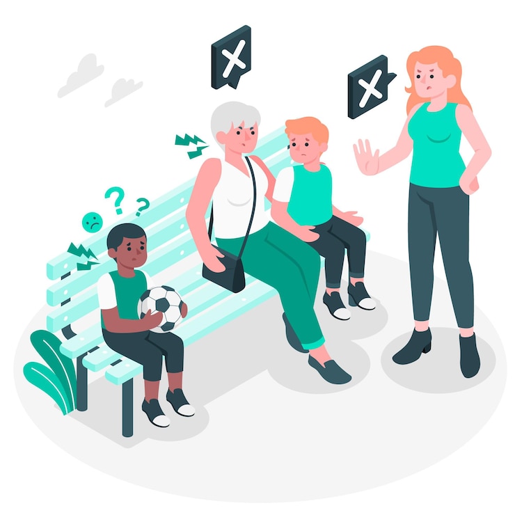 Free Vector racism concept illustration