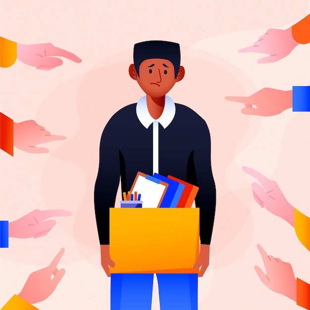 Free vector racism concept illustration