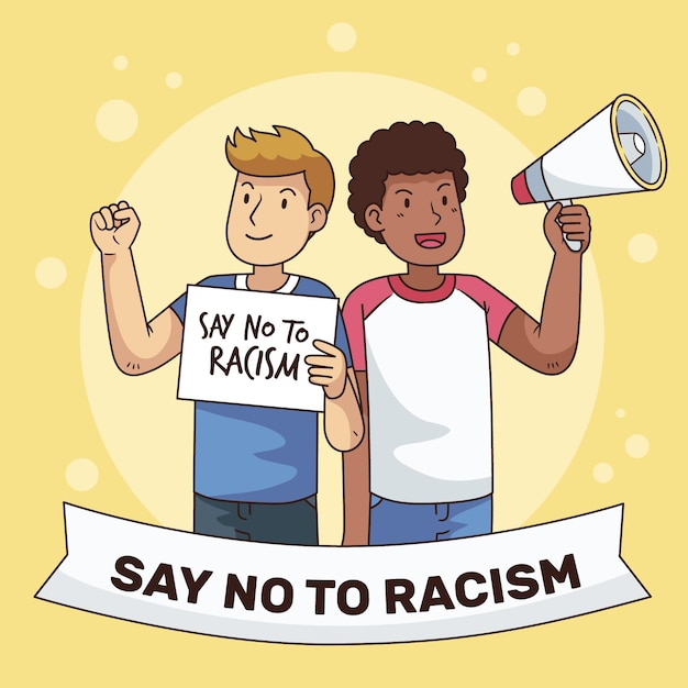 Vettore gratuito tema del concetto illustrato razzismo