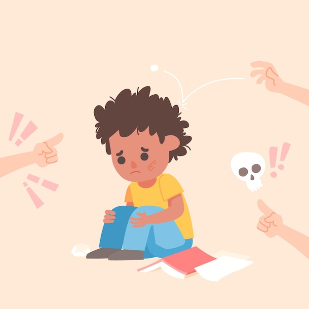 Free vector racism illustration concept