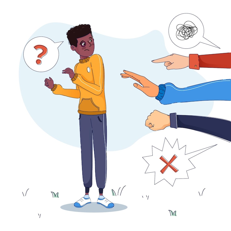 Free Vector racism illustration concept