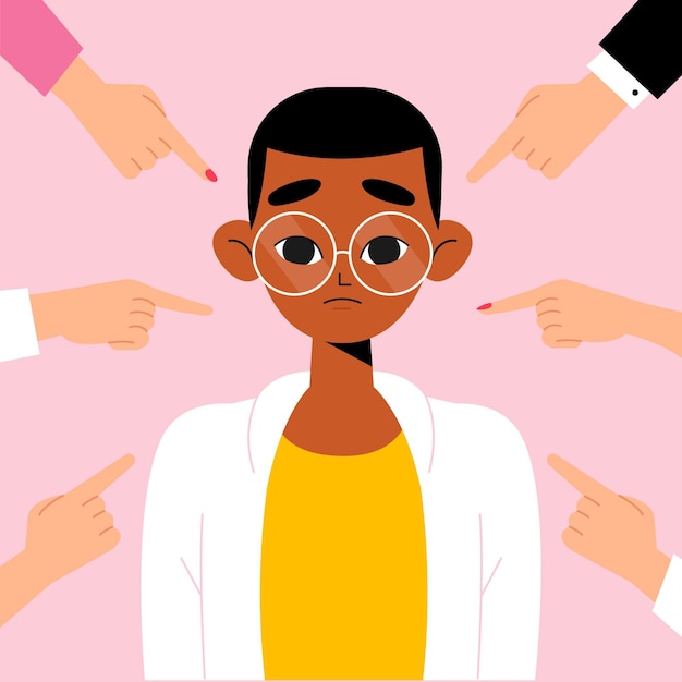 Free vector racism illustration concept