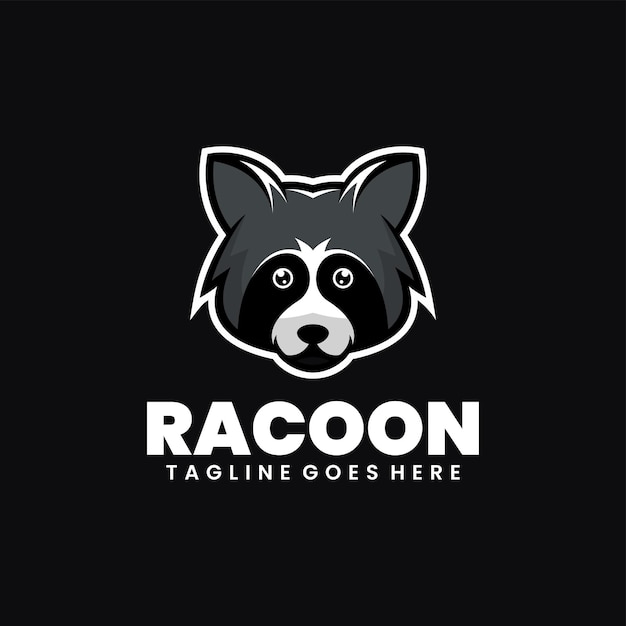 Racoon illustration mascot logo design