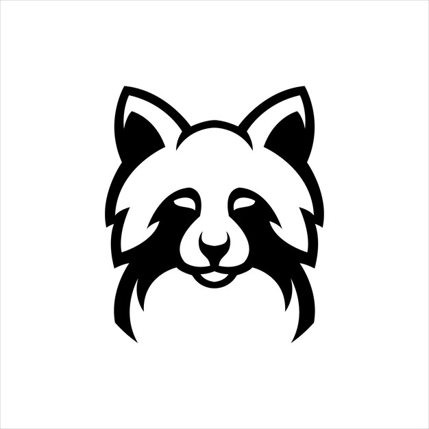 Racoon простой дизайн логотипа талисмана