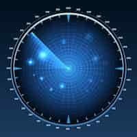 Free vector radar screen illustration.