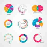 Free vector radial infographic