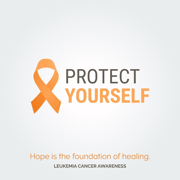 Vettore gratuito irradiare la consapevolezza del cancro alla leucemia e alla resilienza