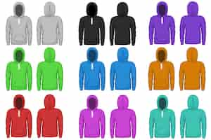 Free vector raglan hoodie vector template. cloth raglan, sweatshirt hoodie, wear garment illustration
