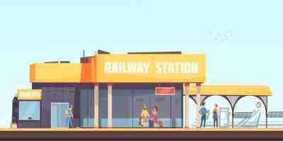 Free vector railway station background