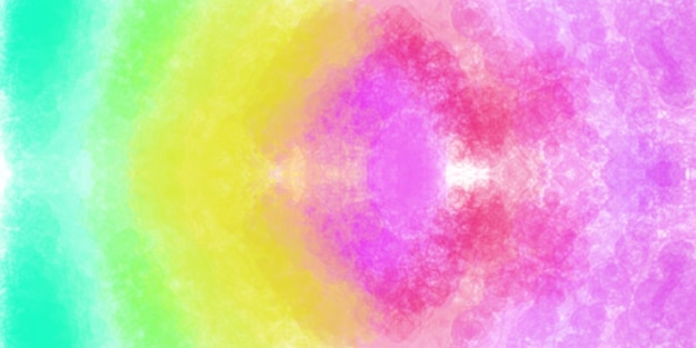 A rainbow colored background with a large circle of light in the center.