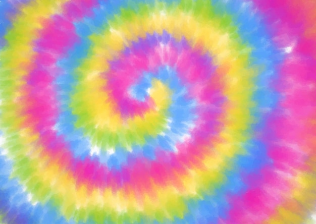 虹色の抽象的な絞り染めの背景