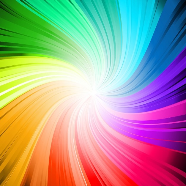 Free vector rainbow coloured swirl background