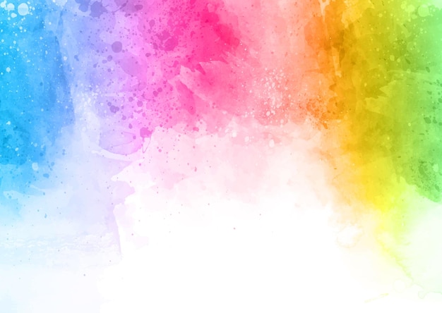 Free vector rainbow coloured watercolour texture background