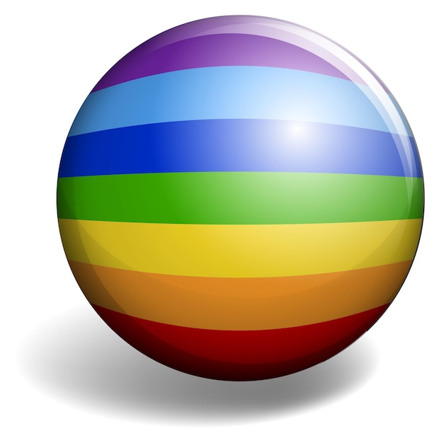 Free vector rainbow design on round badge