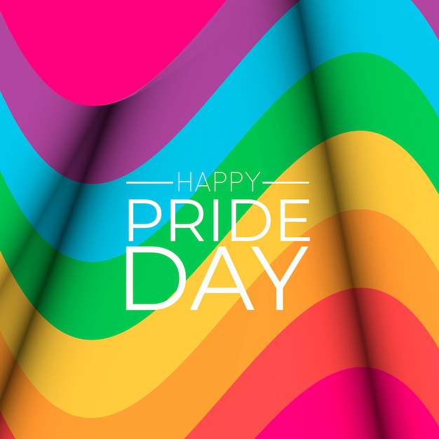 Rainbow flag pride day event