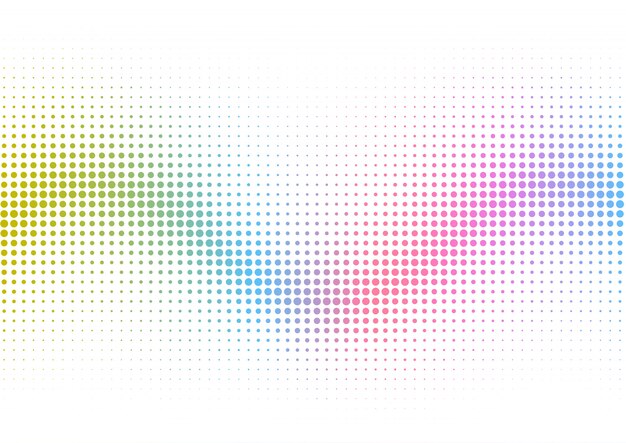 Rainbow halftone dots background 