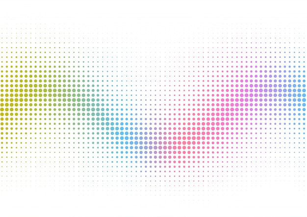 Rainbow halftone dots background 