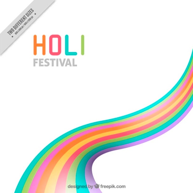 무료 벡터 무지개 holi 배경