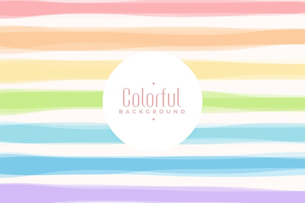 Free vector rainbow pastel colors stripe background
