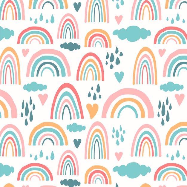 Free vector rainbow pattern design