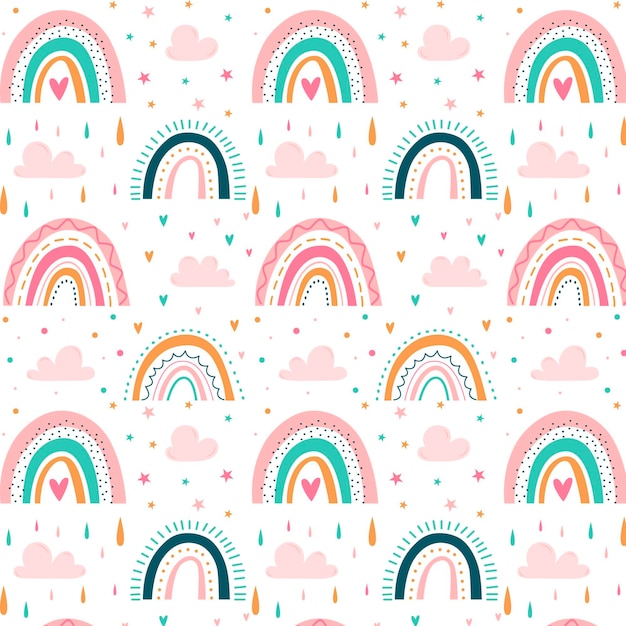 Free vector rainbow pattern design