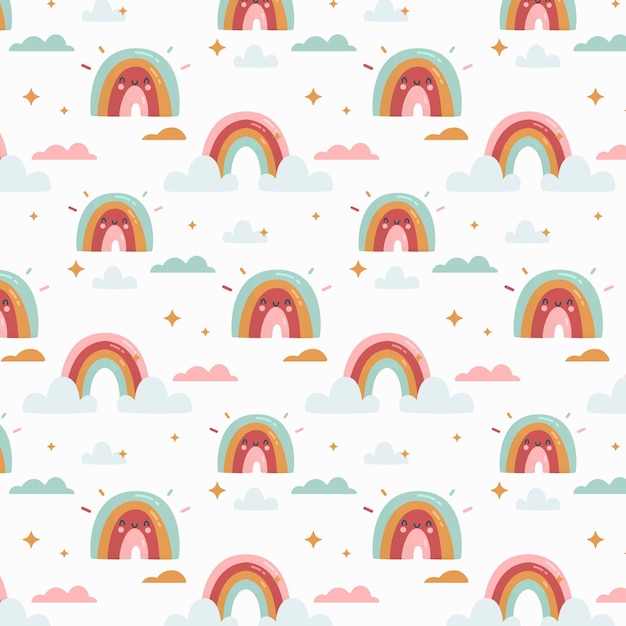 Free vector rainbow pattern design