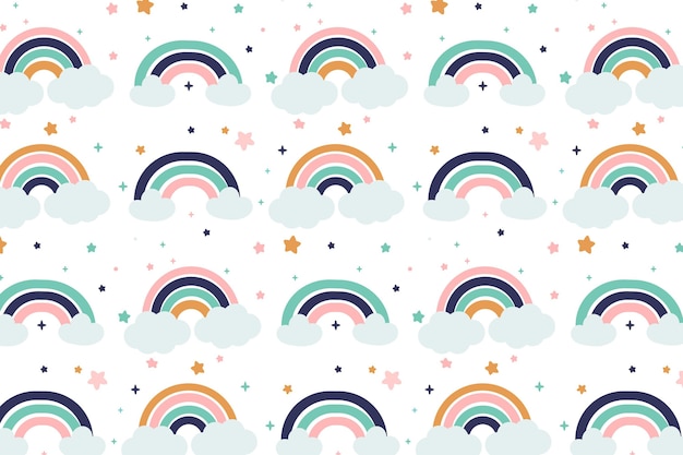 Free vector rainbow pattern design