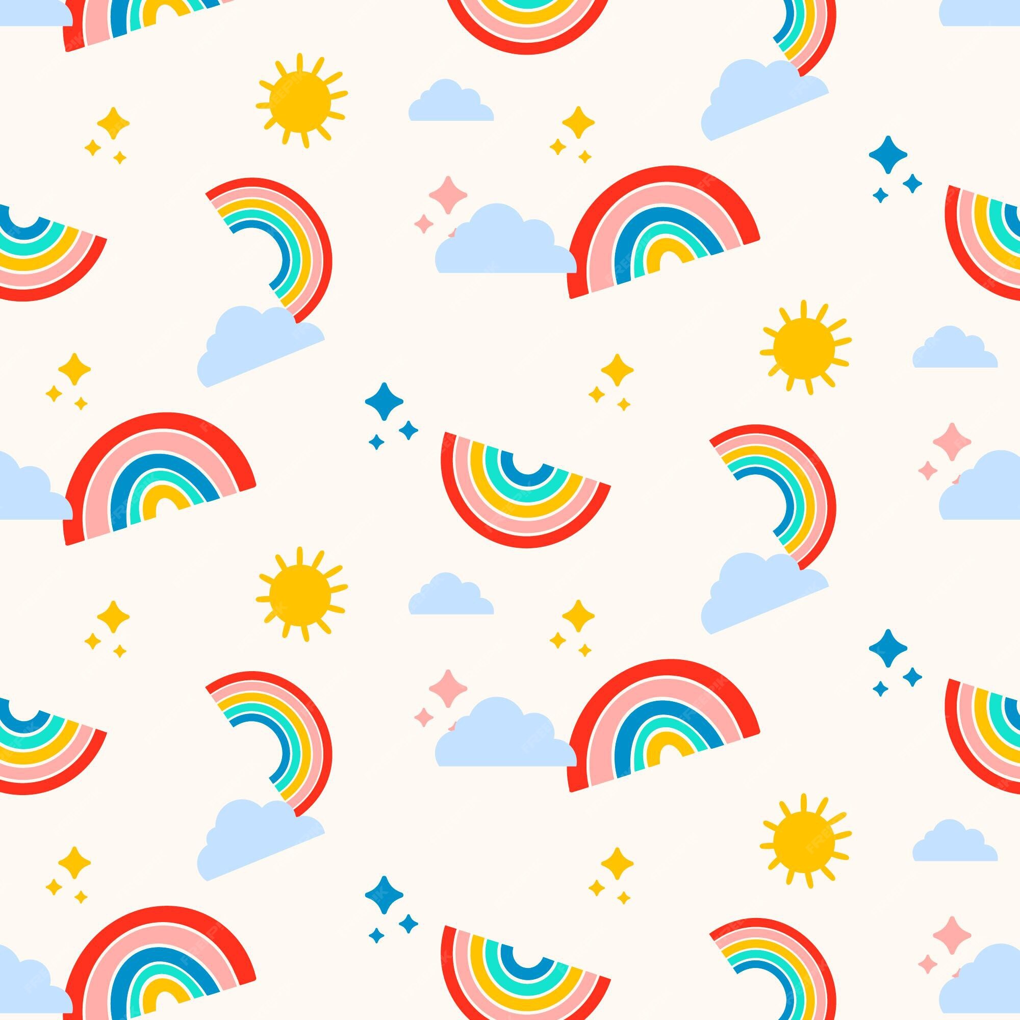 Free Vector | Rainbow pattern design