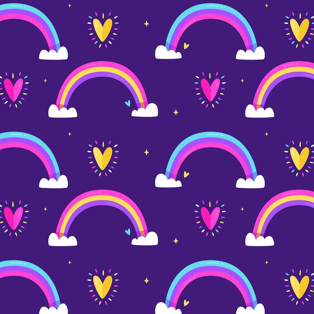 Free vector rainbow pattern design