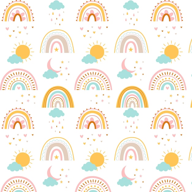 Free vector rainbow pattern design