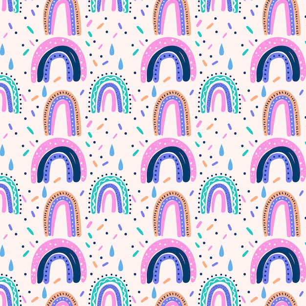 Free vector rainbow pattern design