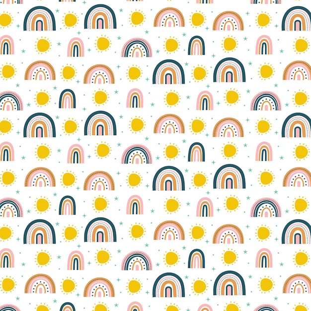 Free vector rainbow pattern design