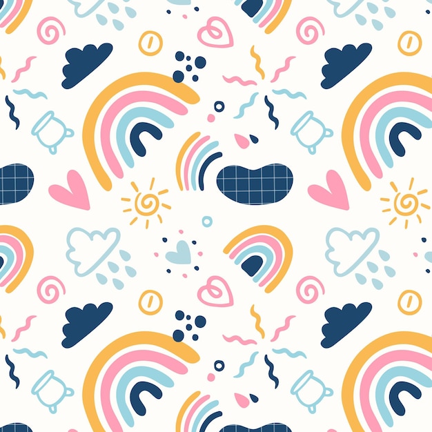 Free vector rainbow pattern design