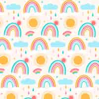 Free vector rainbow pattern design